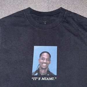Travis Scott Black 'It's Miami' Mugshot Graphic Tee